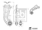 Control/Trailing Arm, wheel suspension FEBI BILSTEIN 183089