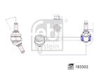 Link/Coupling Rod, stabiliser bar FEBI BILSTEIN 183502