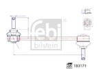 Link/Coupling Rod, stabiliser bar FEBI BILSTEIN 183171