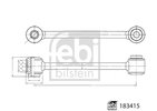 Link/Coupling Rod, stabiliser bar FEBI BILSTEIN 183415