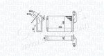 Heat Exchanger, interior heating MAGNETI MARELLI 350218405000
