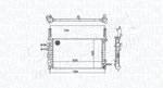 Radiator, engine cooling MAGNETI MARELLI 350213162900