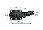 Thermostat, oil cooling MAHLE TO582