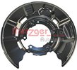 Splash Panel, brake disc METZGER 6115065