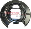 Splash Panel, brake disc METZGER 6115131