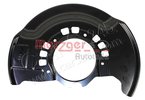 Splash Panel, brake disc METZGER 6115252