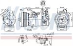 Compressor, air conditioning NISSENS 890586
