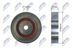 Deflection/Guide Pulley, V-ribbed belt NTY RNK-TY-028