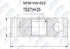 Joint, propshaft NTY NPW-VW-022