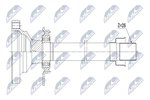 Stub Axle, differential NTY NPW-VW-004R1