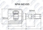 Joint Kit, drive shaft NTY NPW-MZ-035