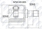Joint Kit, drive shaft NTY NPW-HD-005