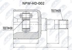 Joint Kit, drive shaft NTY NPW-HD-002