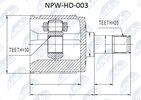 Joint Kit, drive shaft NTY NPW-HD-003
