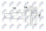 Joint Kit, drive shaft NTY NPZ-RE-051