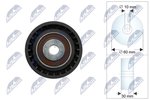 Deflection/Guide Pulley, timing belt NTY RNK-CT-066