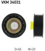 Deflection/Guide Pulley, V-ribbed belt skf VKM34031