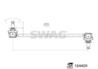 Link/Coupling Rod, stabiliser bar SWAG 33110082