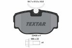 Brake Pad Set, disc brake TEXTAR 2345801