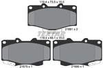Brake Pad Set, disc brake TEXTAR 2167904