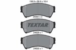 Brake Pad Set, disc brake TEXTAR 2458202
