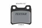 Brake Pad Set, disc brake TEXTAR 2114001