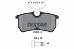 Brake Pad Set, disc brake TEXTAR 2335301