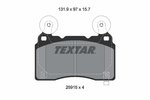 Brake Pad Set, disc brake TEXTAR 2591501