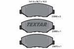 Brake Pad Set, disc brake TEXTAR 2386801