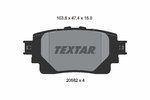 Brake Pad Set, disc brake TEXTAR 2058201