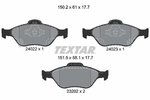 Brake Pad Set, disc brake TEXTAR 2402201