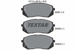 Brake Pad Set, disc brake TEXTAR 2450101