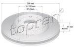 Brake Disc TOPRAN 207809
