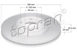 Brake Disc TOPRAN 208343