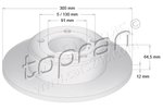 Brake Disc TOPRAN 208551