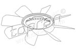 Fan Wheel, engine cooling TOPRAN 500902