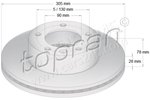 Brake Disc TOPRAN 207070