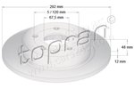 Brake Disc TOPRAN 207653