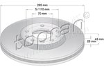 Brake Disc TOPRAN 206511